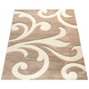 Area Rug Lafleur Modern Floral Pattern with Contour Cut - Beige