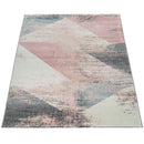 Area Rug Mero Modern Abstract Design - Pink White Grey