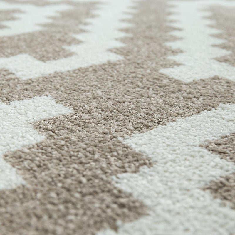 Area Rug Stella Moroccan Diamond Pattern - Pastel Beige White