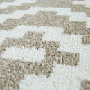 Area Rug Stella Moroccan Diamond Pattern - Pastel Beige White