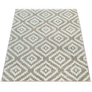 Area Rug Stella Moroccan Diamond Pattern - Pastel Beige White