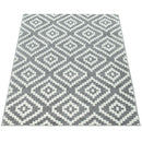Area Rug Stella Moroccan Diamond Pattern - Pastel Grey White