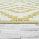 Area Rug Stella Moroccan Diamond Pattern - Pastel Yellow-White