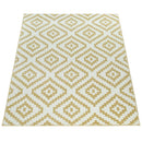 Area Rug Stella Moroccan Diamond Pattern - Pastel Yellow-White