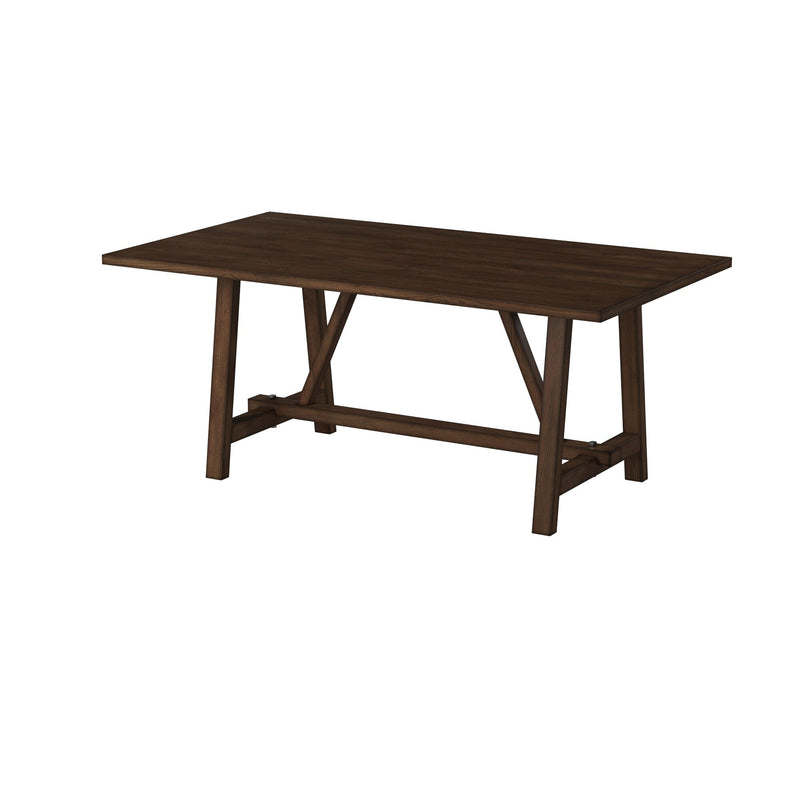 Arendal Trestle Dining Table, Burnished Dark Oak