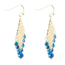 Argo Blue Jade Golden Drop Chandelier Earrings