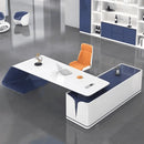 Euclid · Modern White L-Shaped Executive Desk