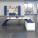 Euclid · Modern White L-Shaped Executive Desk
