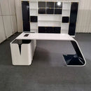 Euclid · Modern White L-Shaped Executive Desk