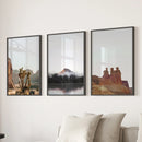 Southwest Desert Set of 3 Prints. Canyon Landscape, Red Rock by Wall Art Set