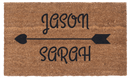Personalized Cupid's Arrow Handwoven Coco Doormat