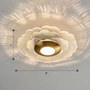 GobekUsa Art Deco Acrylic LED Wall Sconce Light with Clear Flower Design for Living Room