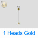 Art Deco Black and Gold LED Pendant Light
