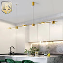 Art Deco Black and Gold LED Pendant Light