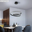 GobekUsa Art Deco Swirl LED Chandelier for Restaurants - Acrylic Suspension Lighting Fixture