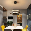 GobekUsa Art Deco Swirl LED Chandelier for Restaurants - Acrylic Suspension Lighting Fixture