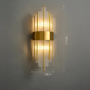 GobekUsa Art Deco Stainless Steel Crystal LED Wall Sconce Black Gold Bedroom Corridor