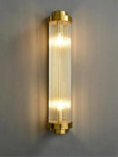 GobekUsa Art Deco Stainless Steel Crystal LED Wall Sconce Black Gold Bedroom Corridor
