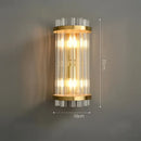 GobekUsa Art Deco Stainless Steel Crystal LED Wall Sconce Black Gold Bedroom Corridor