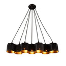 GobekUsa Art Deco Black Metal Honeycomb Island Ceiling Light for Dining Room