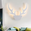 GobekUsa Art Deco LED Antlers Acrylic Wall Sconce Light Fixture in Warm/White Light, White/Black Lamp