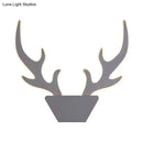 GobekUsa Art Deco LED Antlers Acrylic Wall Sconce Light Fixture in Warm/White Light, White/Black Lamp