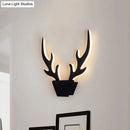 GobekUsa Art Deco LED Antlers Acrylic Wall Sconce Light Fixture in Warm/White Light, White/Black Lamp