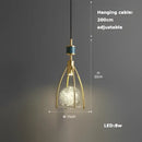 GobekUsa Crystal LED Ceiling Chandelier - Dimmable Art Deco Pendant Light