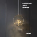 GobekUsa Crystal LED Ceiling Chandelier - Dimmable Art Deco Pendant Light