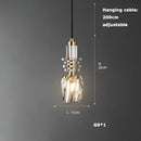 GobekUsa Crystal LED Ceiling Chandelier - Dimmable Art Deco Pendant Light