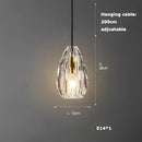GobekUsa Crystal LED Ceiling Chandelier - Dimmable Art Deco Pendant Light