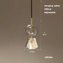GobekUsa Crystal LED Ceiling Chandelier - Dimmable Art Deco Pendant Light