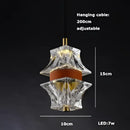 GobekUsa Crystal LED Ceiling Chandelier - Dimmable Art Deco Pendant Light