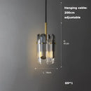GobekUsa Crystal LED Ceiling Chandelier - Dimmable Art Deco Pendant Light