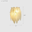 GobekUsa Art Deco Brass Finish Leaf Sconce Lamp - Clear Glass, 2-Bulb Wall Mounted Light for Dining Room
