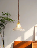 GobekUsa Brass Glass Retro Chandelier Art Deco LED Dining Room Light