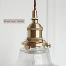 GobekUsa Brass Glass Retro Chandelier Art Deco LED Dining Room Light