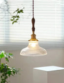GobekUsa Brass Glass Retro Chandelier Art Deco LED Dining Room Light
