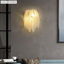GobekUsa Art Deco Brass Finish Leaf Sconce Lamp - Clear Glass, 2-Bulb Wall Mounted Light for Dining Room