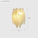 GobekUsa Art Deco Brass Finish Leaf Sconce Lamp - Clear Glass, 2-Bulb Wall Mounted Light for Dining Room