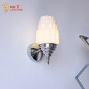 GobekUsa Cream Glass LED Wall Lamp Iron Art Chrome/Gold Living Room Bedroom Background