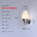 GobekUsa Cream Glass LED Wall Lamp Iron Art Chrome/Gold Living Room Bedroom Background