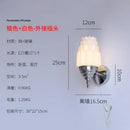 GobekUsa Cream Glass LED Wall Lamp Iron Art Chrome/Gold Living Room Bedroom Background