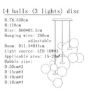 GobekUsa Art Deco Glass Bubble Chandelier: Customized for Living Room, Dining Room, Bar