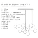 GobekUsa Art Deco Glass Bubble Chandelier: Customized for Living Room, Dining Room, Bar