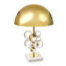 GobekUsa Crystal Bubble LED Desk Lamp - Art Deco Style, Clear Colorized, Marble Base