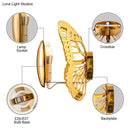 GobekUsa Art Deco Gold Butterfly Wall Sconce - Single Light Metal Wall Lamp for Kids Room