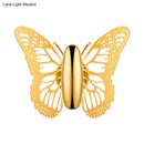 GobekUsa Art Deco Gold Butterfly Wall Sconce - Single Light Metal Wall Lamp for Kids Room