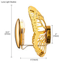 GobekUsa Art Deco Gold Butterfly Wall Sconce - Single Light Metal Wall Lamp for Kids Room