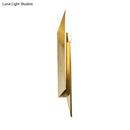 GobekUsa Gold Art Deco LED Wall Lamp: Quadrilateral Metallic Sconce for Bedroom